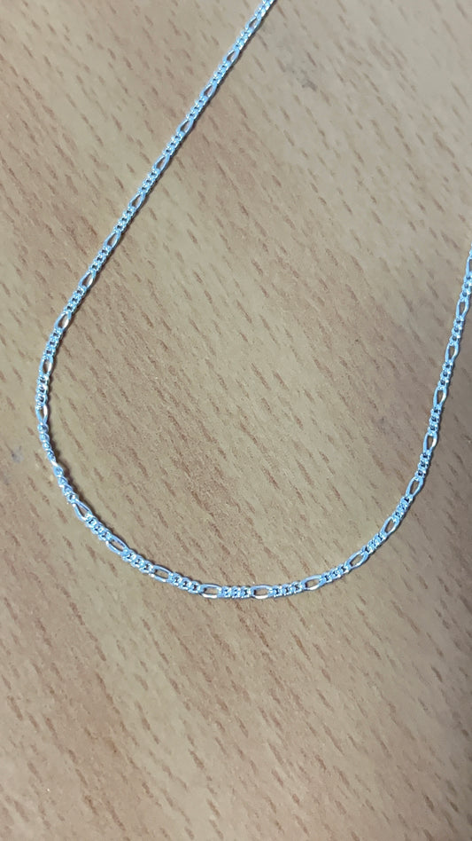 Cadena Tejido 3x1 2mm Grosor 50cm Plata 925