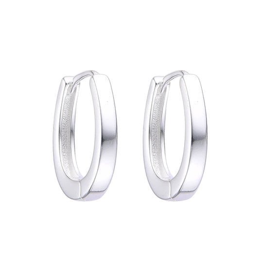 Argollas Forma Ovaladas 1,4cm Plata 925