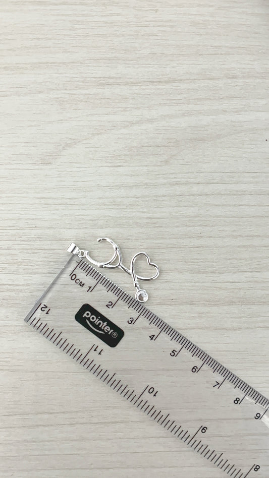 Dije Estetoscopio 2,9cm - Plata 925