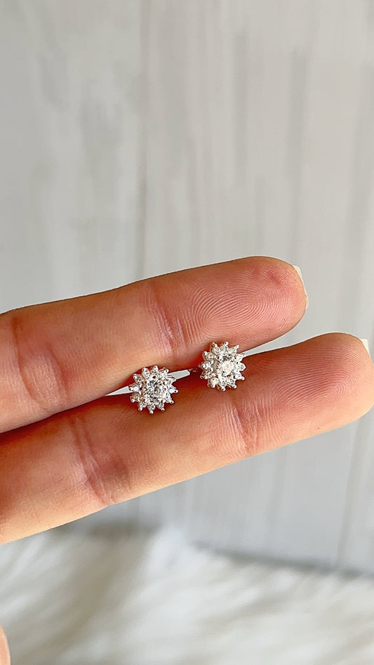 Zarcillos Flores - Plata 925
