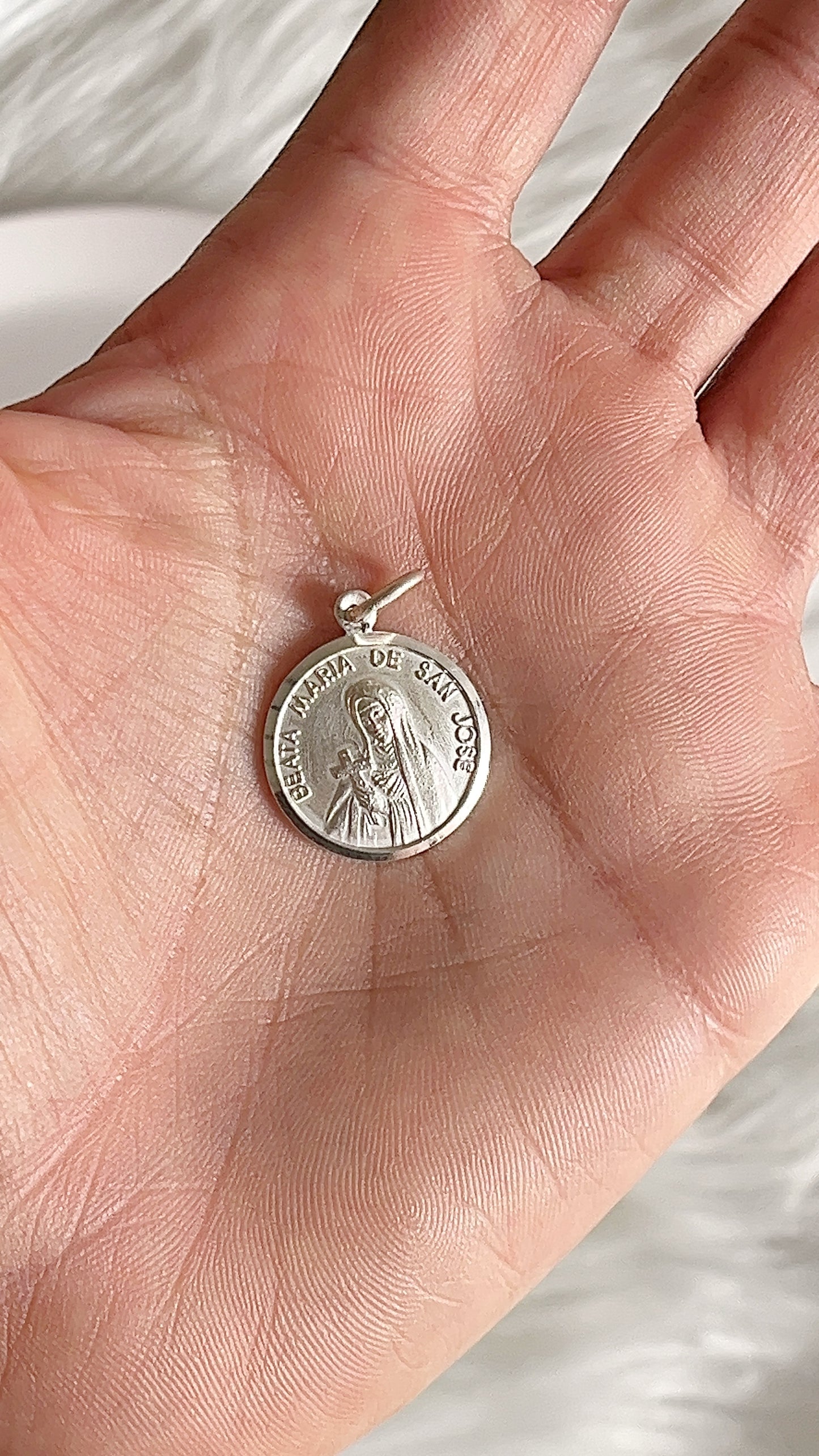 Medalla de María de San José 1,8cm Plata 925