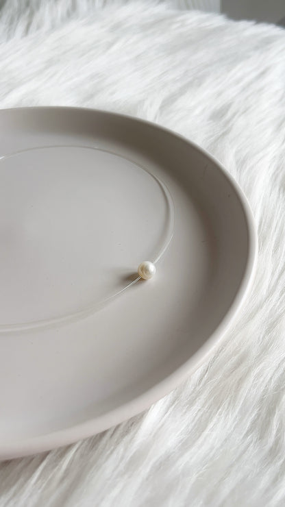 Gargantilla fantasma 40cm Perlas Cultivadas 6mm con broche de Plata 925