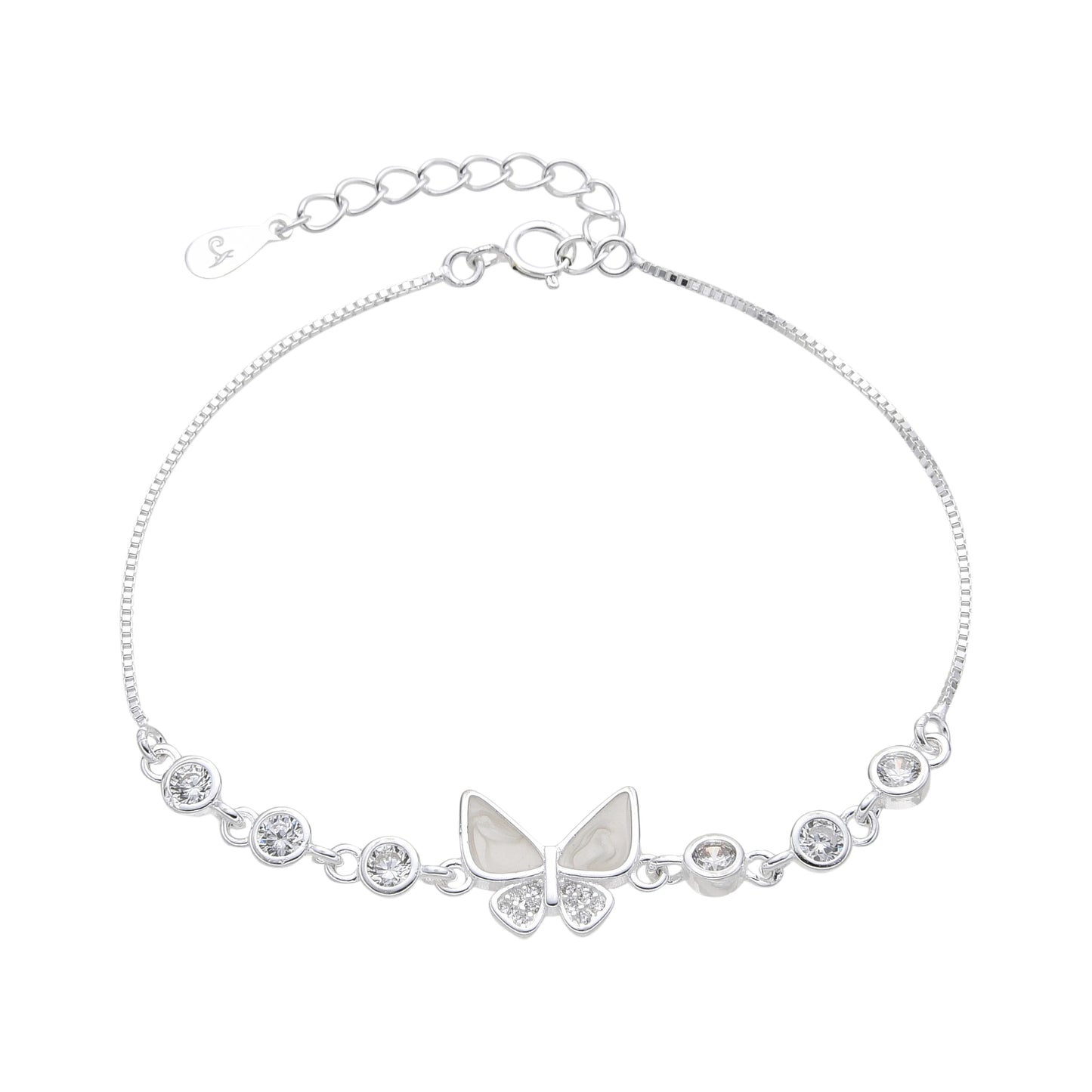 Pulsera Mariposa 20cm Plata 925
