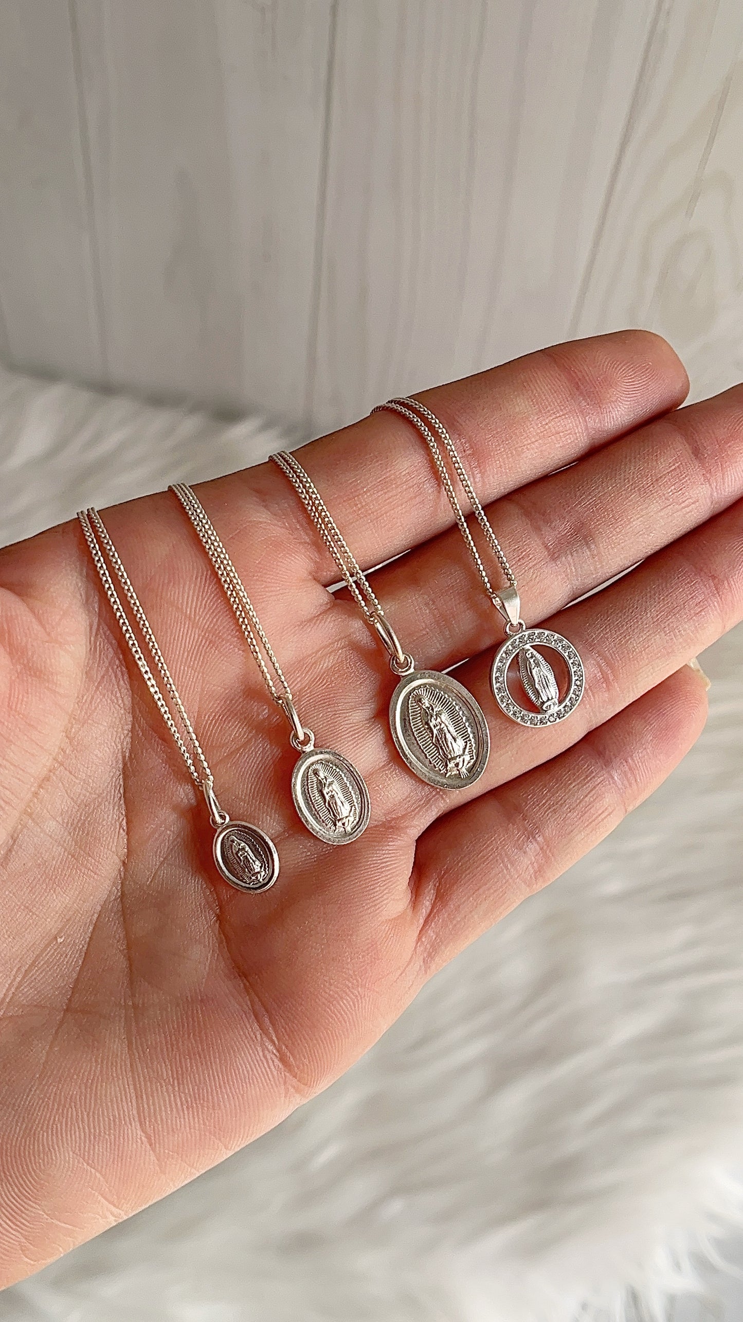 Cadena 40cm Virgen de Guadalupe - Plata 925