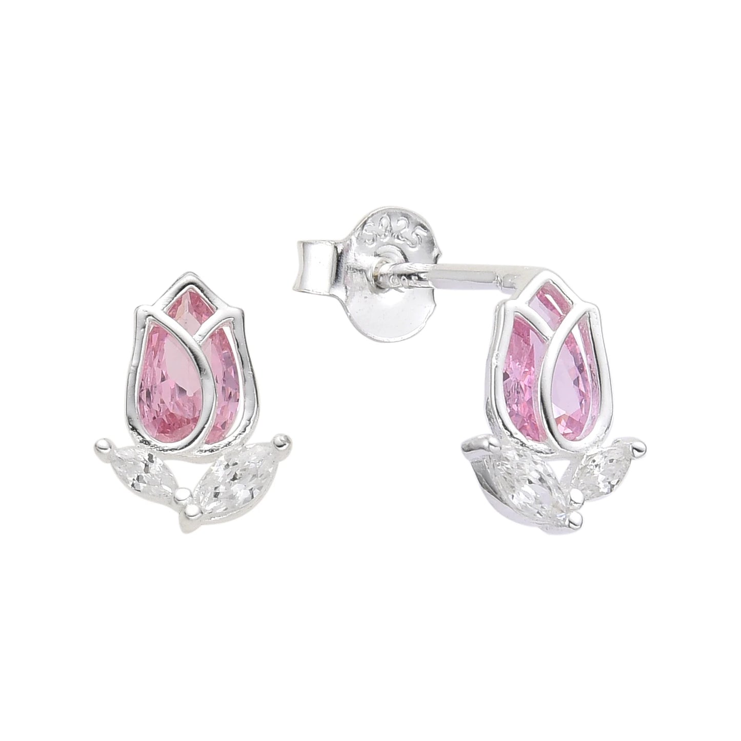 Zarcillos Tulipanes - Plata 925