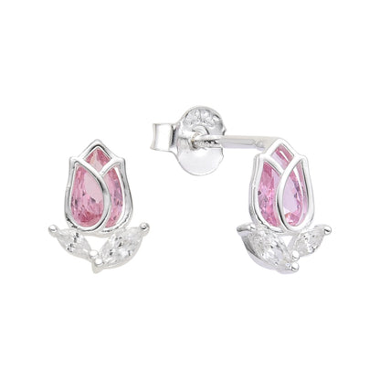 Zarcillos Tulipanes - Plata 925