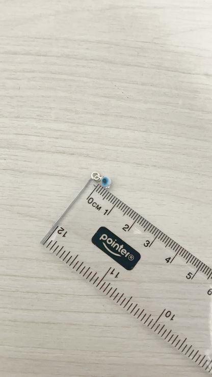 Dije Ojo Pequeño 4mm - Base Plata 925
