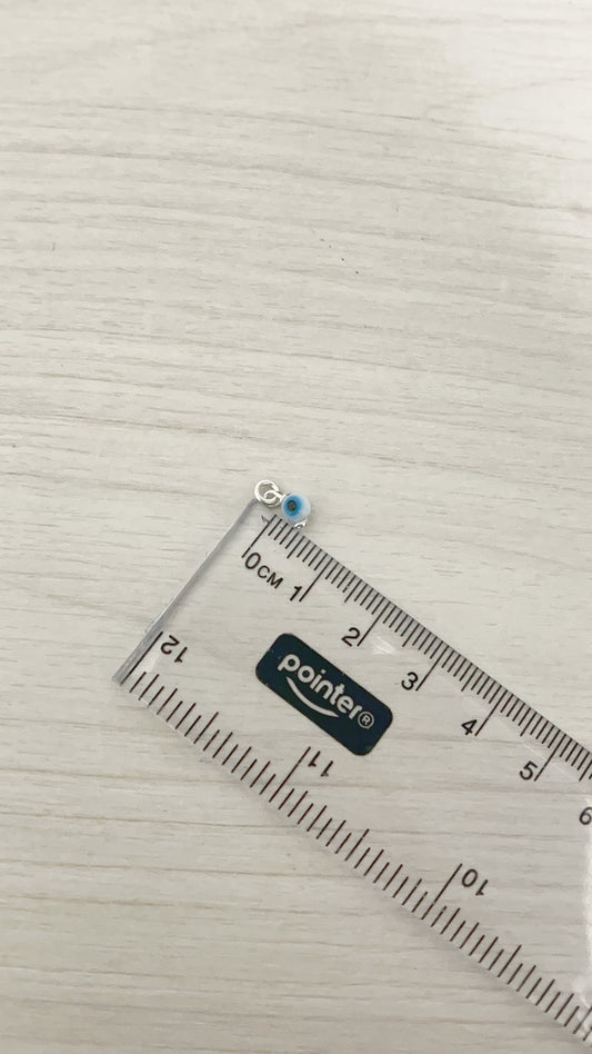 Dije Ojo Pequeño 4mm - Base Plata 925