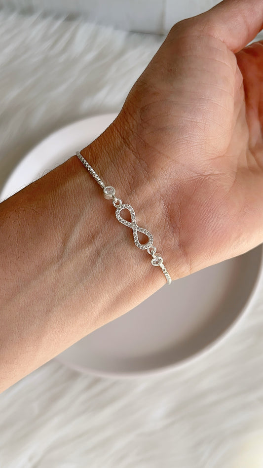 Pulsera Infinito Ajustable - Plata 925