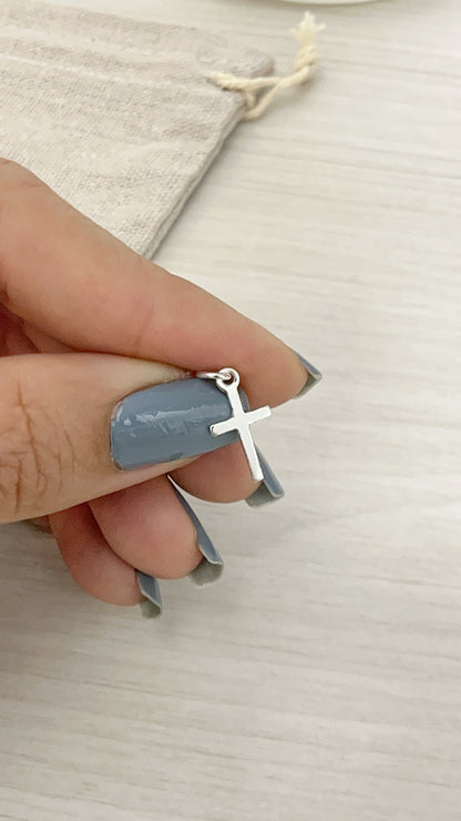 Dije Cruz Pequeña 1,3cm - Plata 925