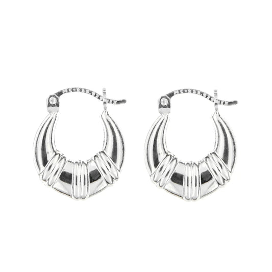 Argollas Elegantes Gruesas 1,4cm Plata 925