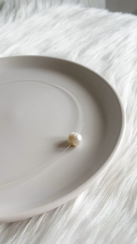 Gargantilla fantasma 40cm Perlas Cultivadas 10mm con broche de Plata 925