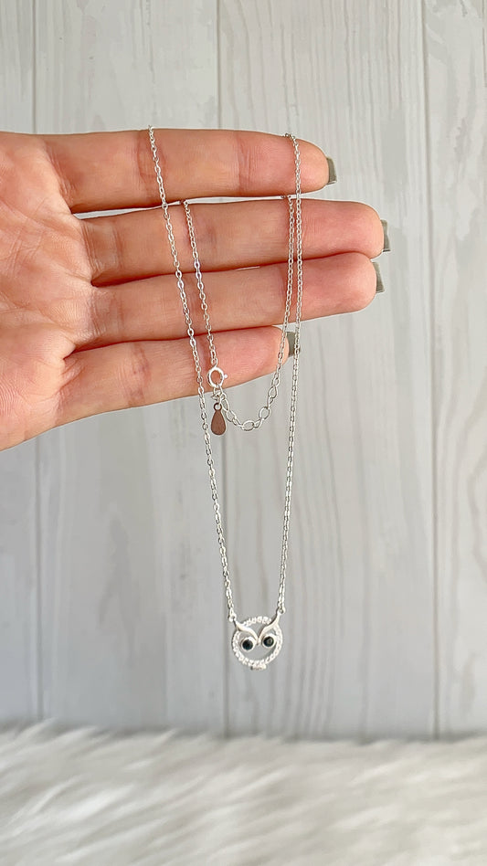 Gargantilla Búho 45cm Ajustable - Plata 925