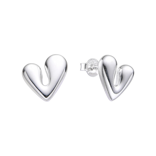 Zarcillos Corazones Plata 925