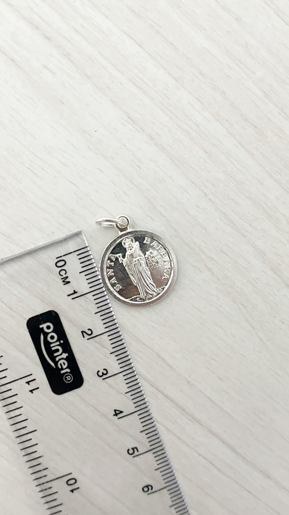 Dije Santa Barbara 1,8cm - Plata 925