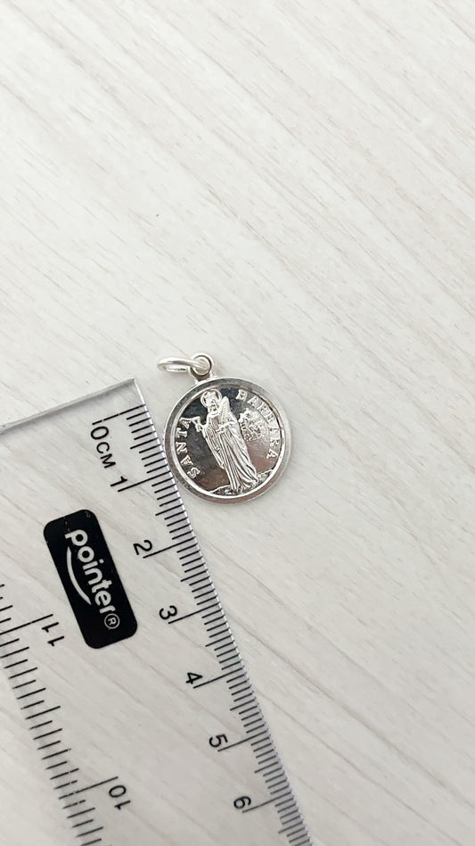 Dije Santa Barbara 1,8cm - Plata 925