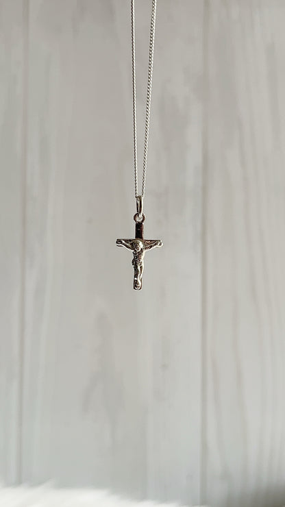 Cadena 40cm con Cristo 2cm - Plata 925
