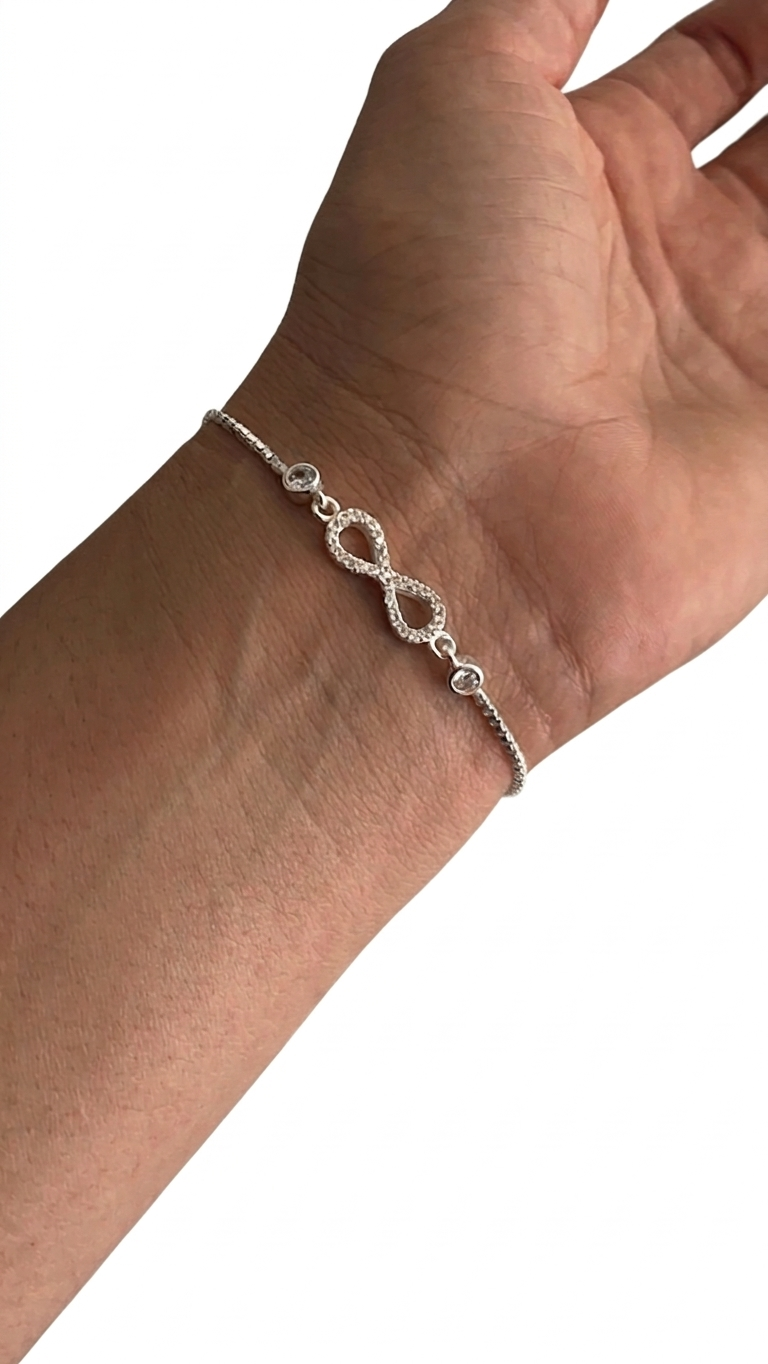 Pulsera Infinito Ajustable - Plata 925