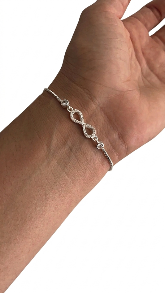 Pulsera Infinito Ajustable - Plata 925