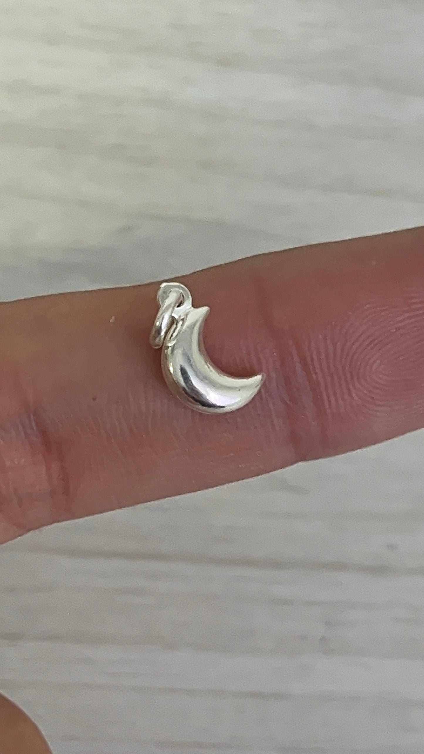 Dije Luna 0,8cm Plata 925