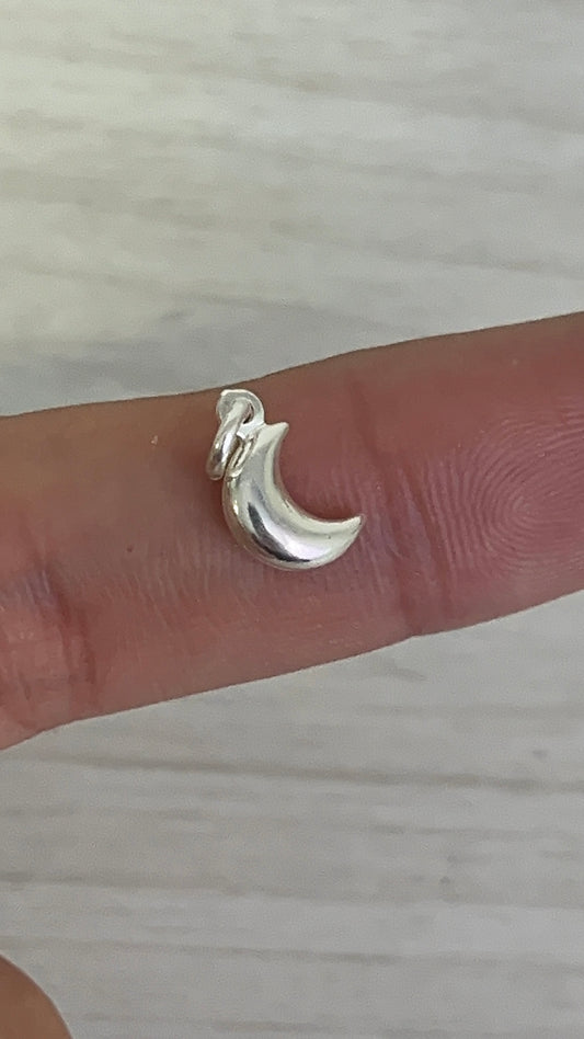 Dije Luna 0,8cm Plata 925
