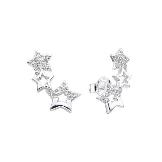 Zarcillos Estrellas Triples 1,6cm