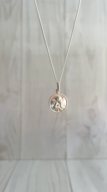 Cadena 40cm y 45cm con Angelito - Plata 925
