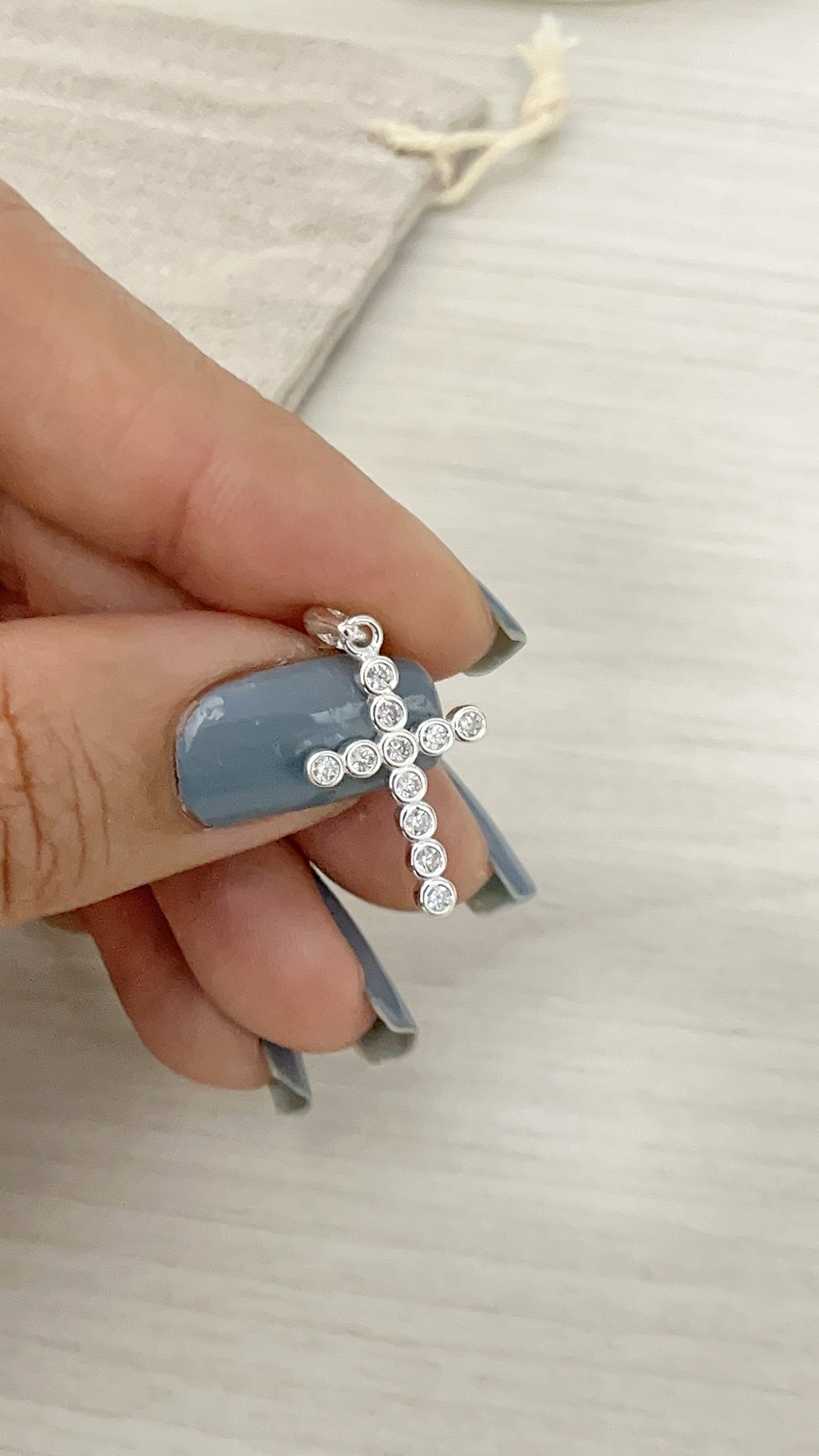 Dije Cruz Puntos de Luz 1,8cm - Plata 925