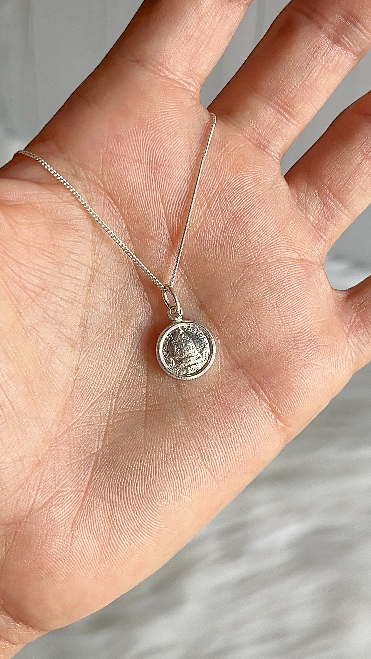 Cadena 40cm  Divina Pastora - Plata 925