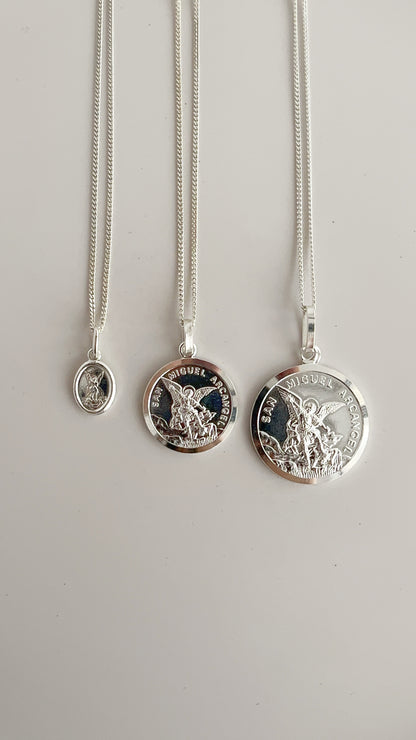 Cadena Dije San Miguel - Plata 925
