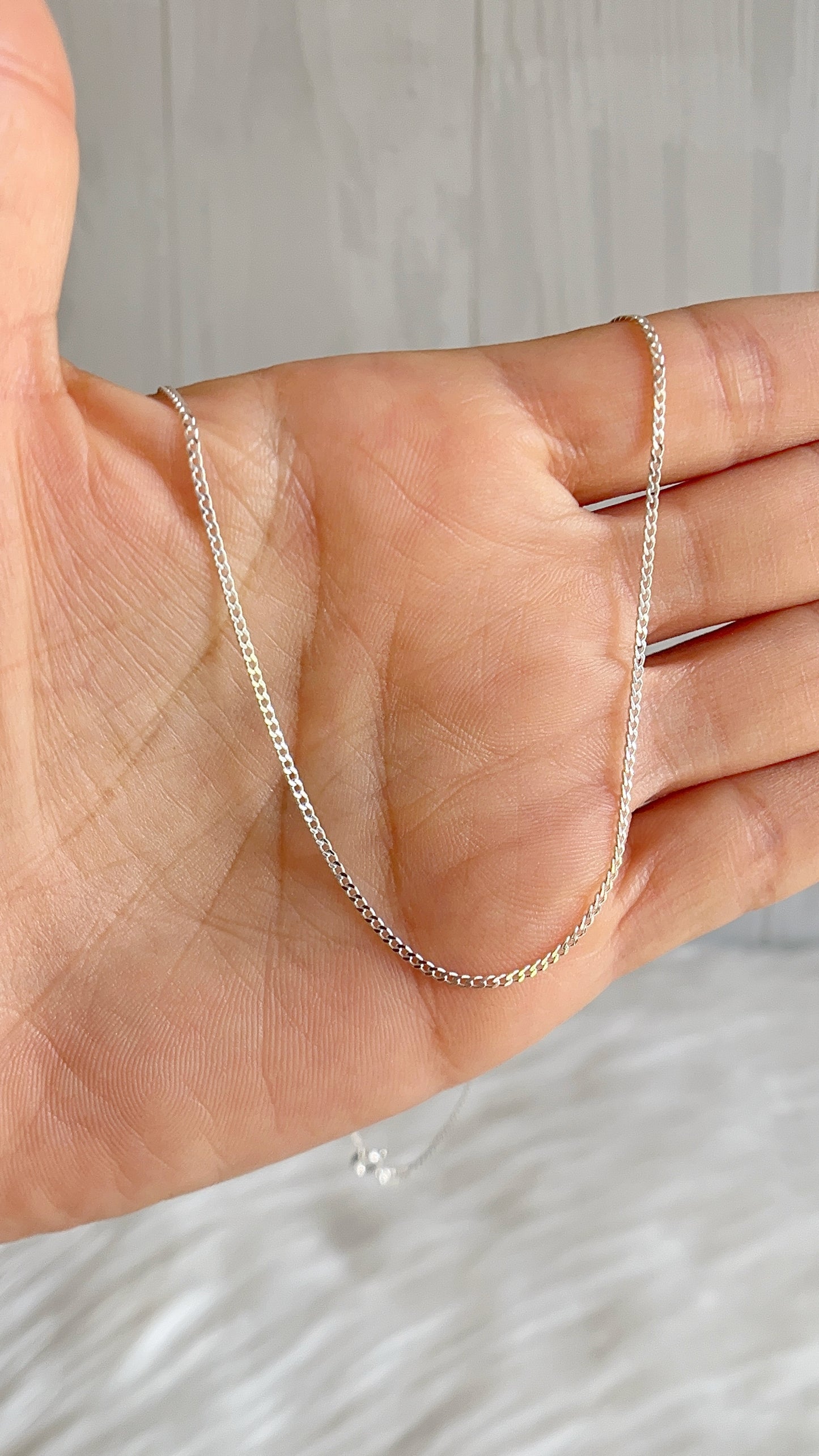 Cadena 40cm, 45cm y 60cm Barbada Plana - Plata 925