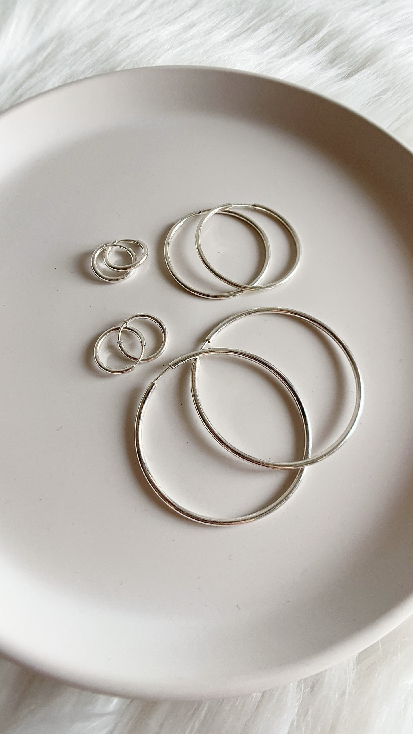 Argollas Lisas Gruesas  - Plata 925
