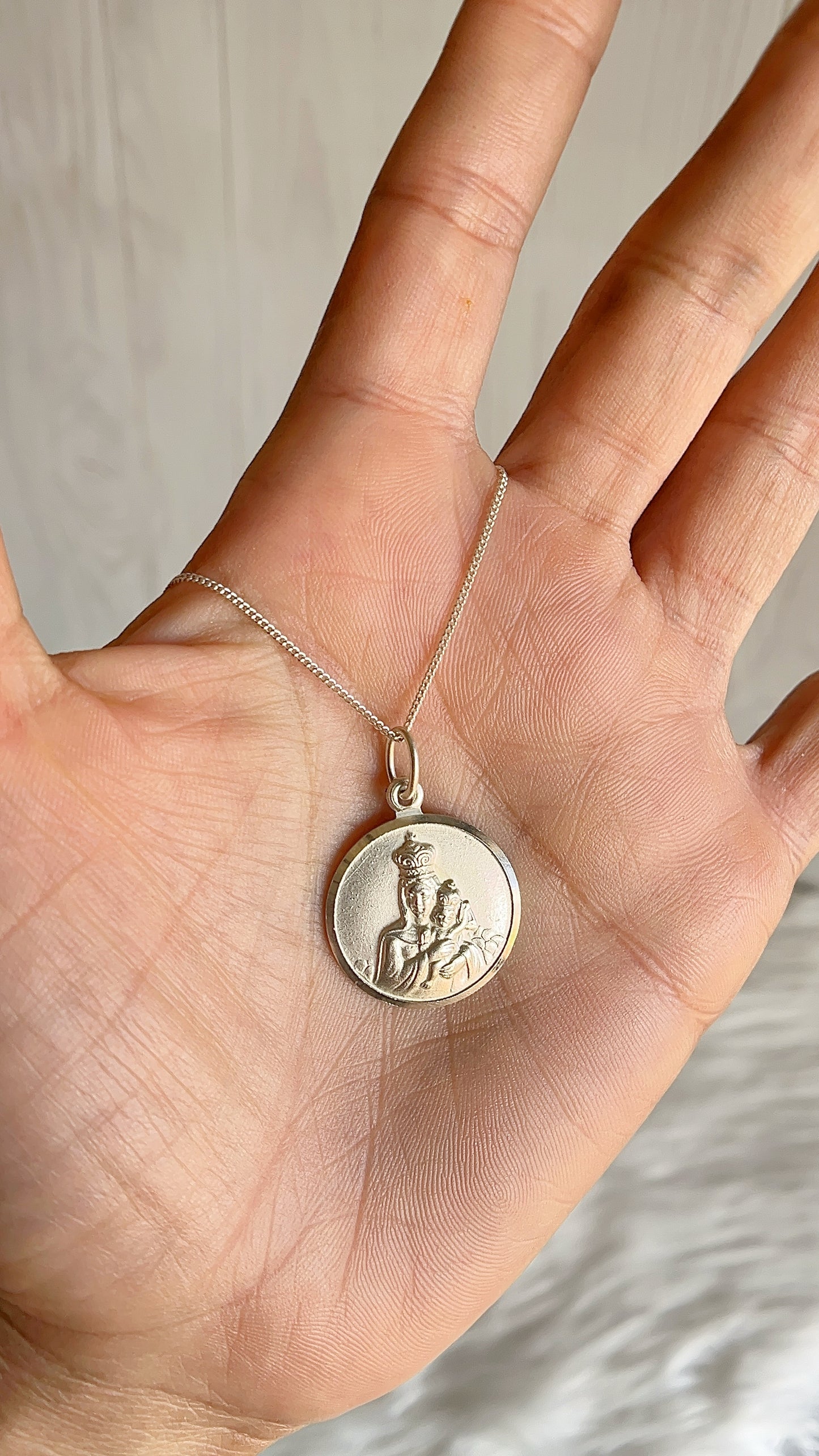 Cadena 40cm Virgen del Carmen - Plata 925