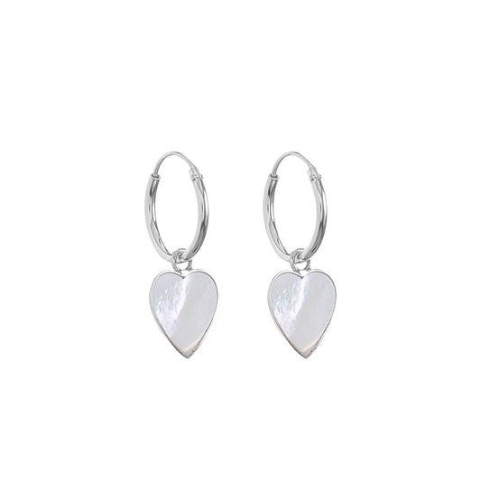 Argollas Corazón Blanco 1,2cm