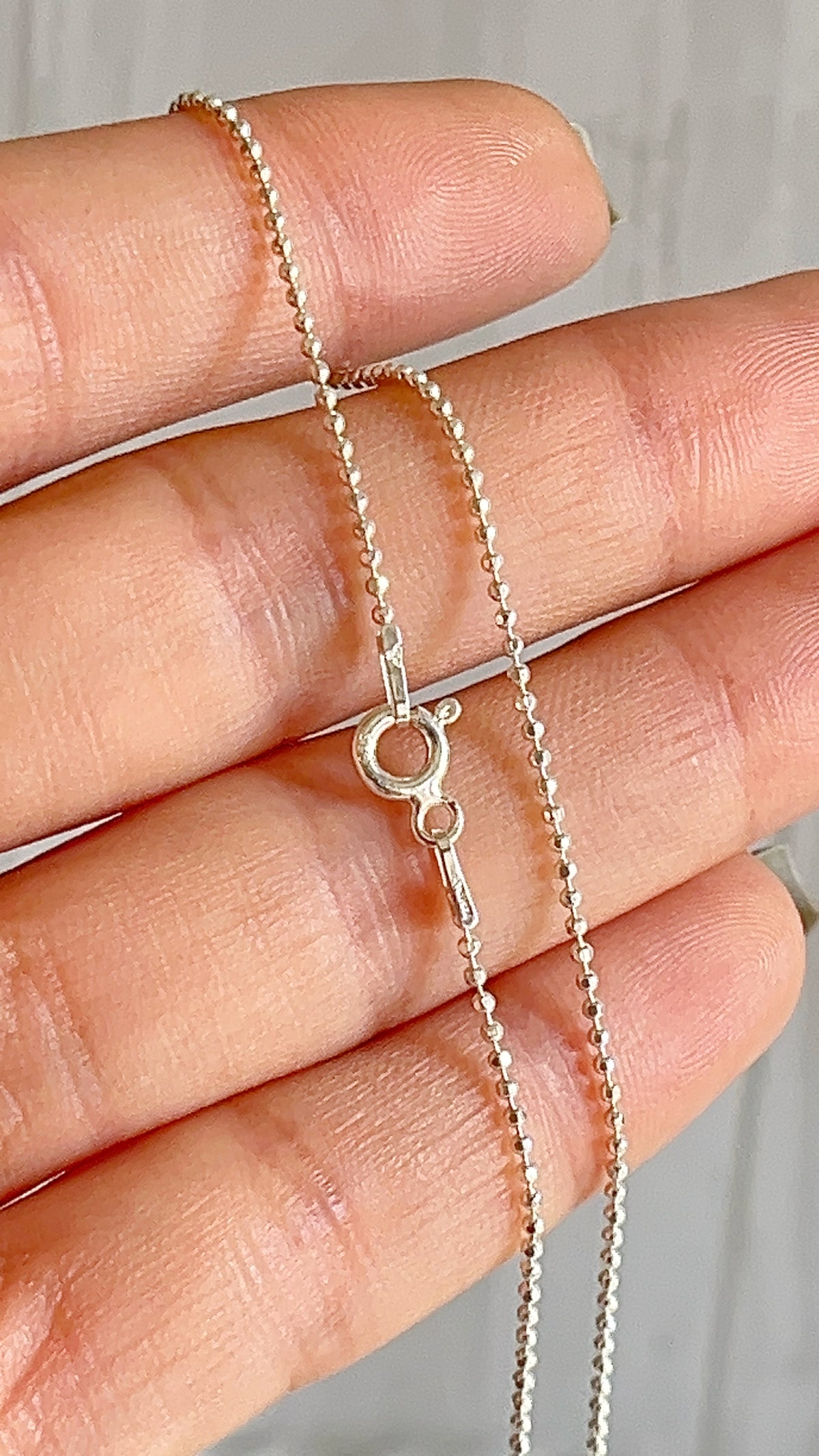 Cadena 40cm, 45cm y 50cm Bolitas Diamantadas - Plata 925