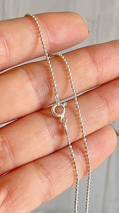 Cadena 40cm, 45cm y 50cm Bolitas Diamantadas - Plata 925