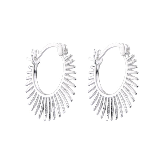 Argollas de Púas 1,5cm  Plata 925