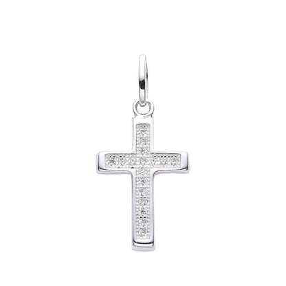 Dije Cruz Brillante 1,7cm Plata 925