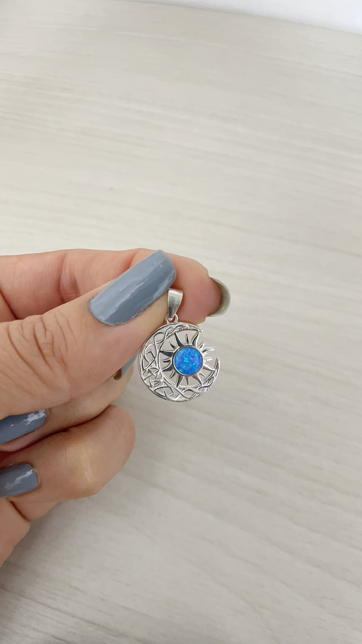 Dije Sol y Luna 1,8cm - Plata 925