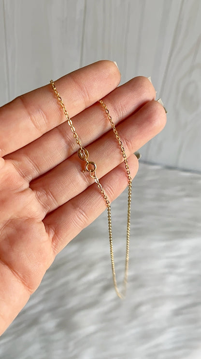 Cadena Forzatina 40cm - Plata 925 con Baño de Oro