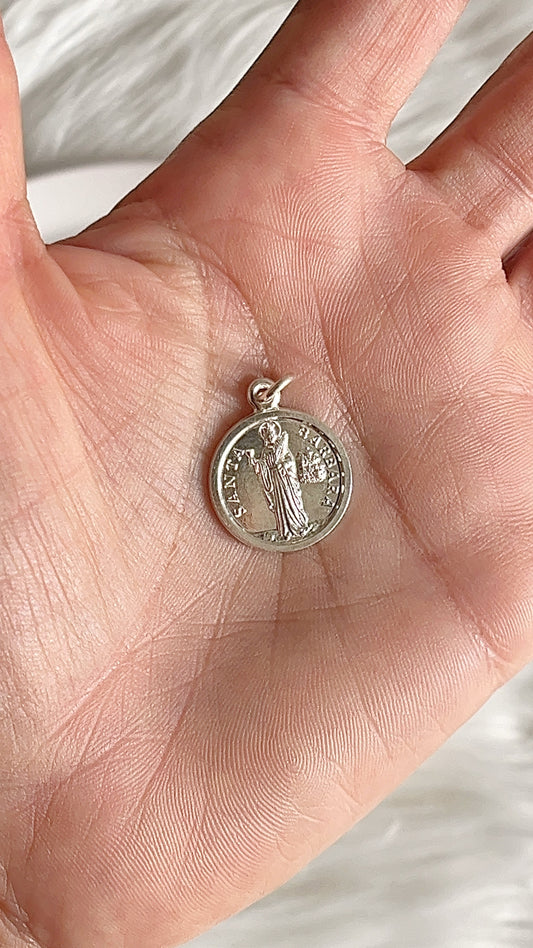 Dije Santa Barbara 1,8cm - Plata 925