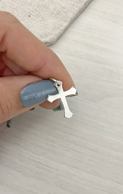 Cruz Lisa Plana 2cm -  Plata 925