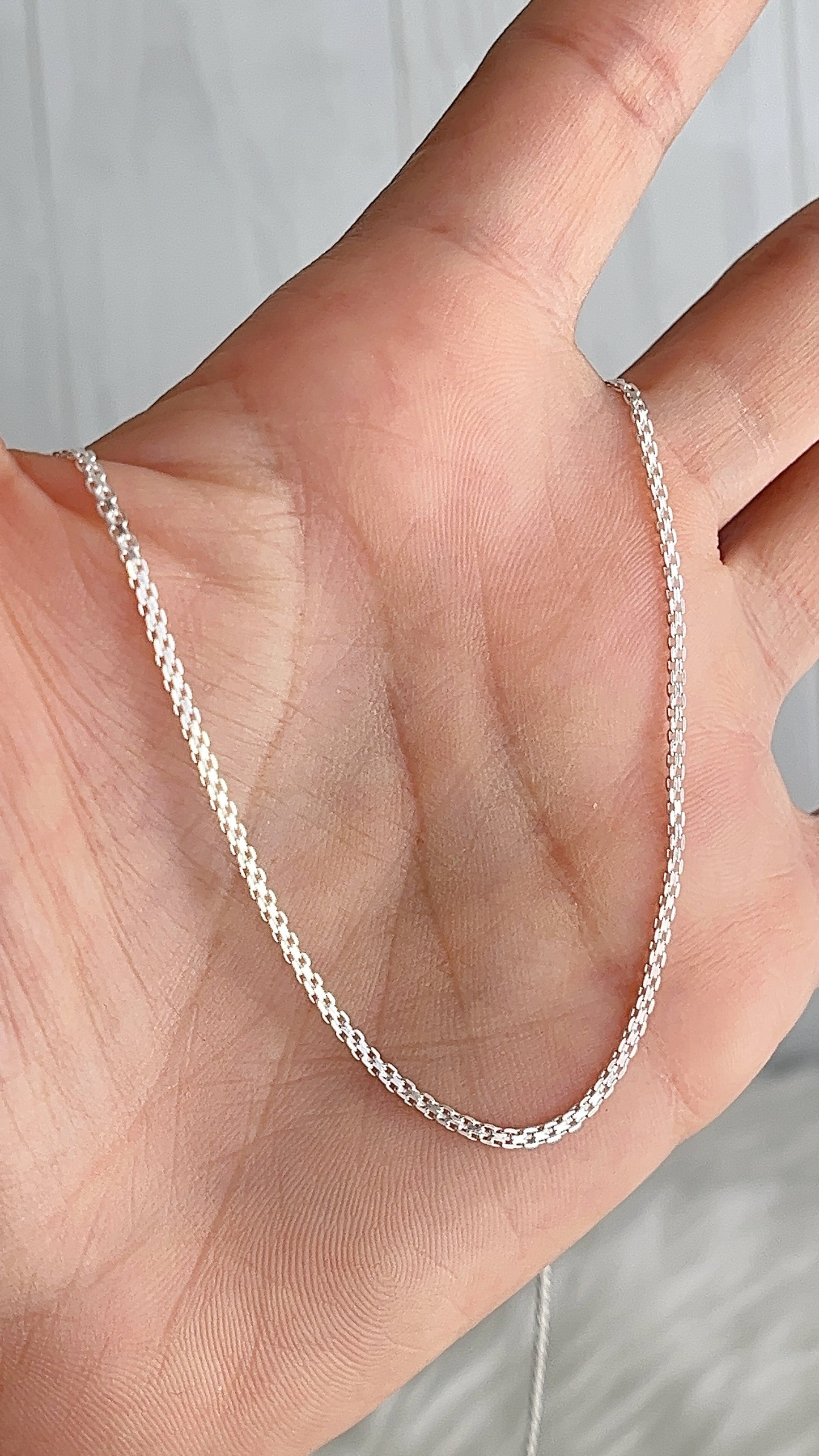 Cadena 40cm, 45cm y 50cm Tejido Chino 2mm - Plata 925