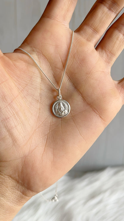 Cadena 40cm, 50cm con Virgen de Coromoto  - Plata 925