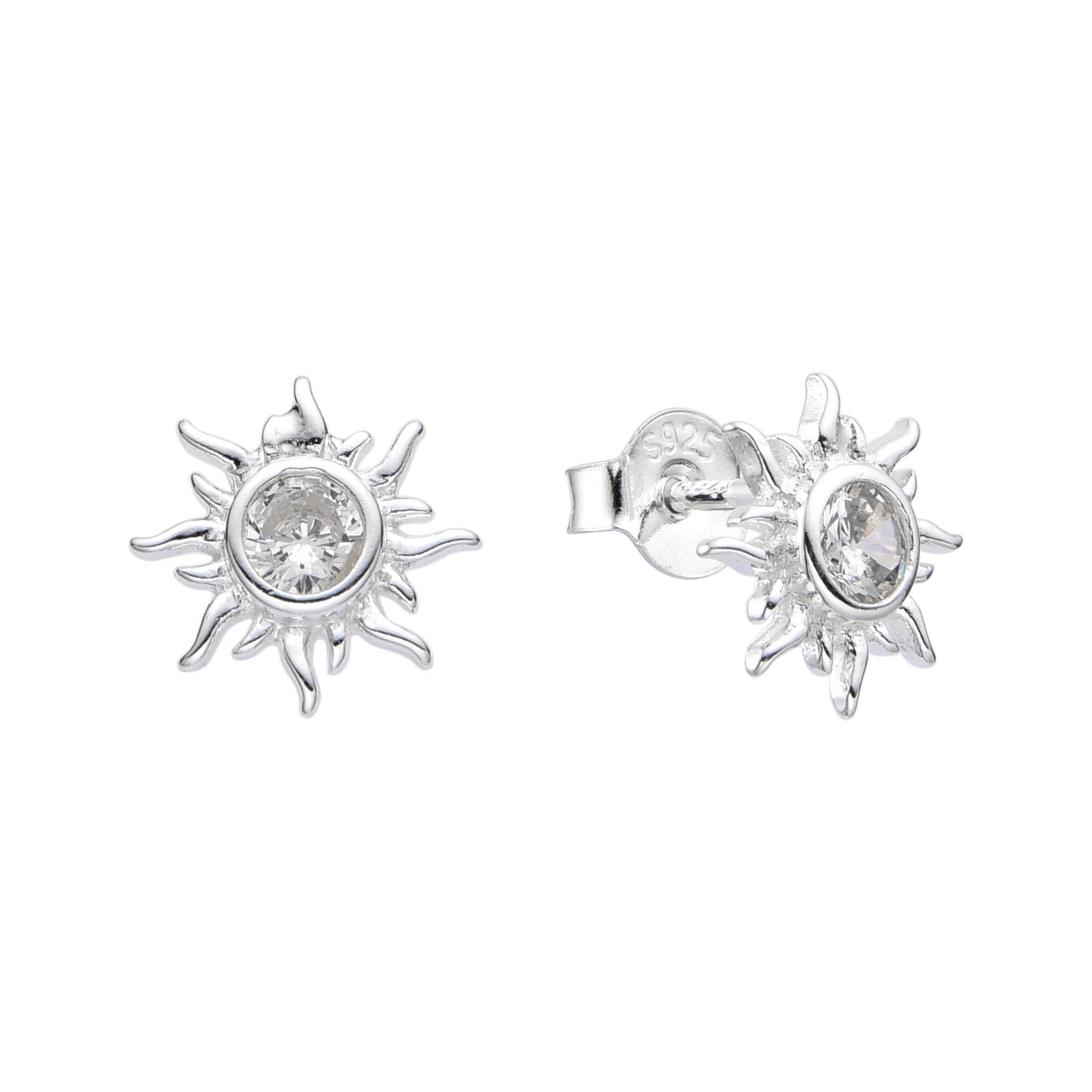 Zarcillos Sol - Plata 925