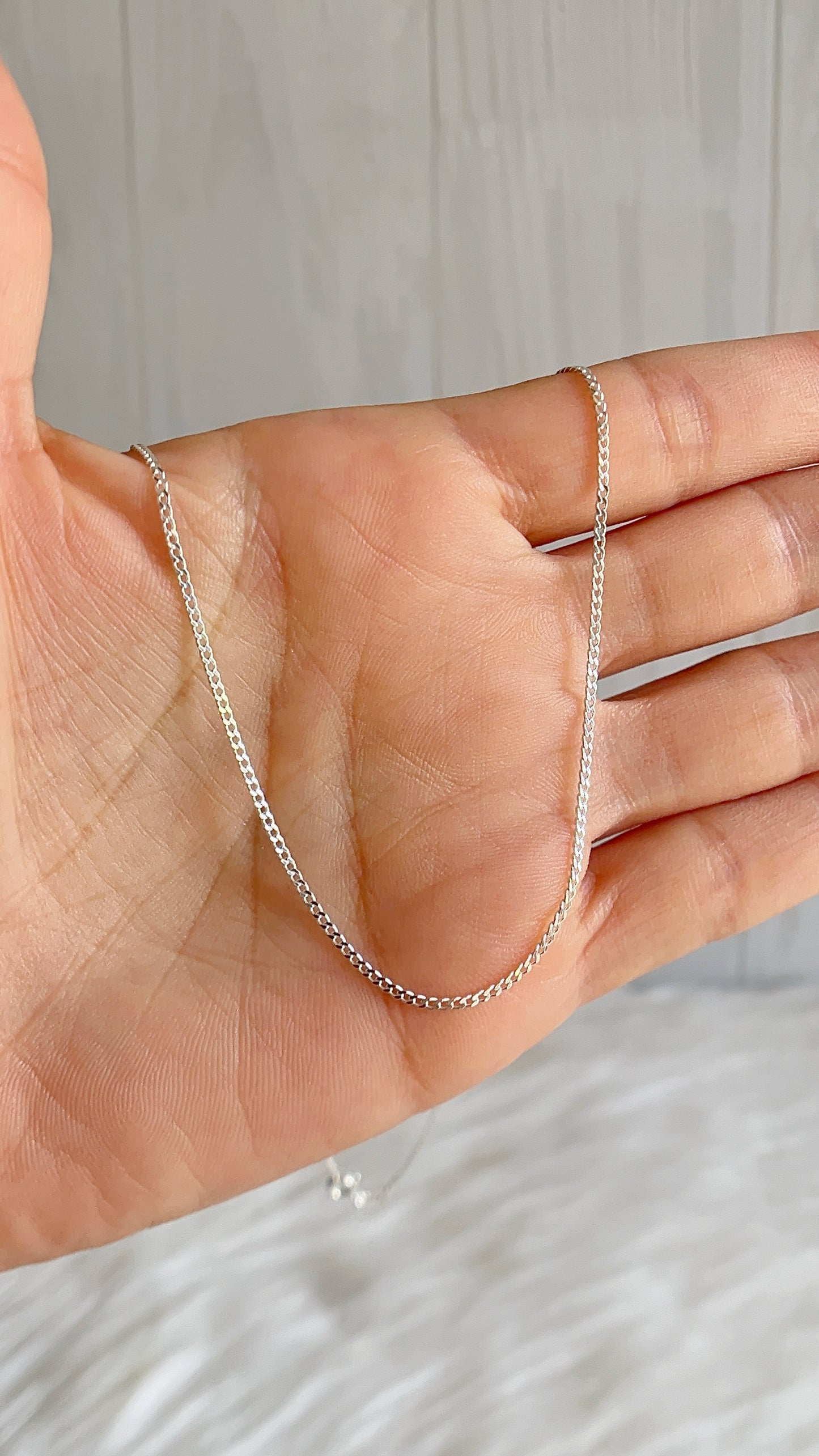 Cadena 40cm, 45cm y 60cm Barbada Plana - Plata 925
