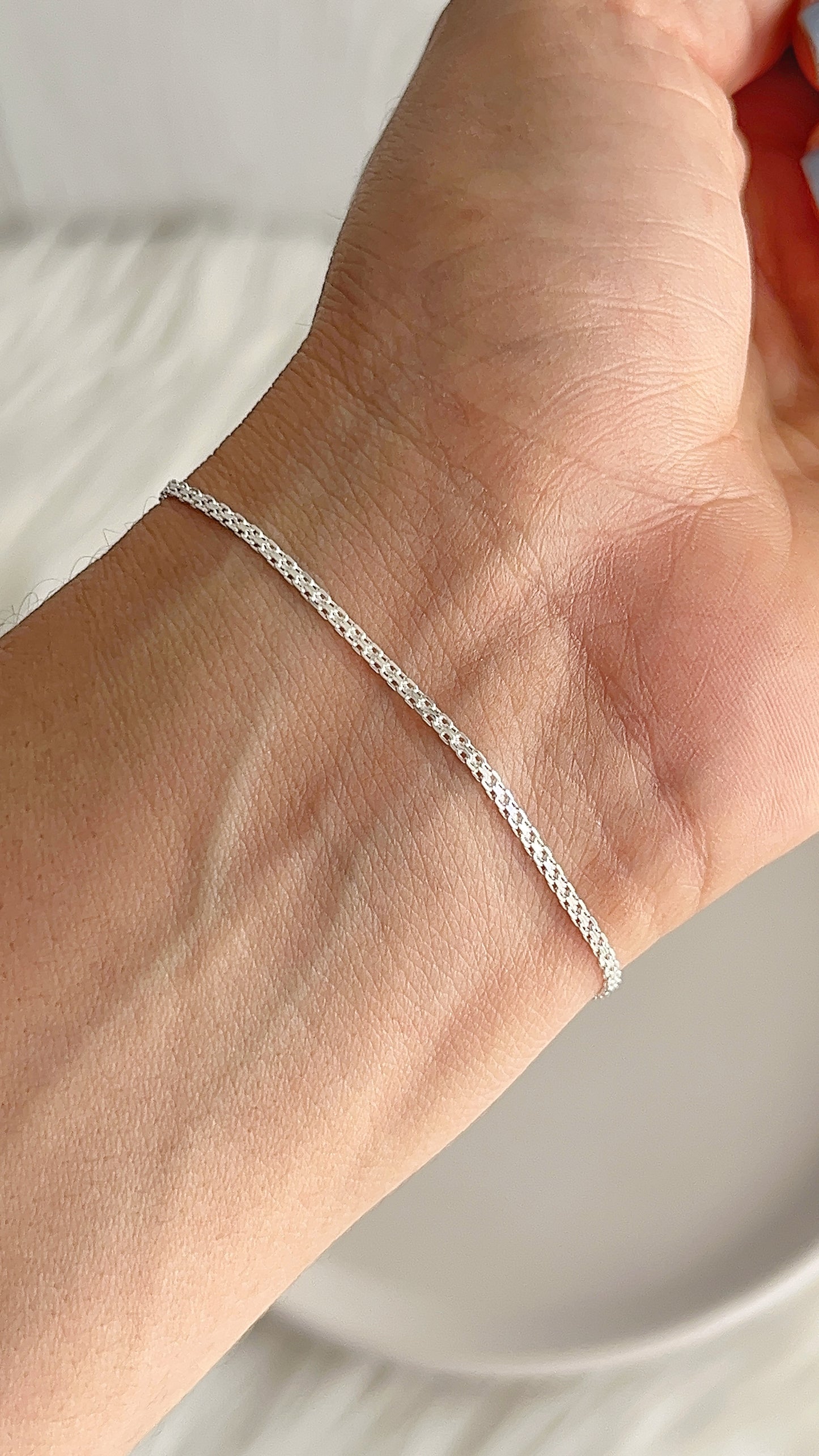 Pulsera Tejido chino 19cm * 2mm - Plata 925
