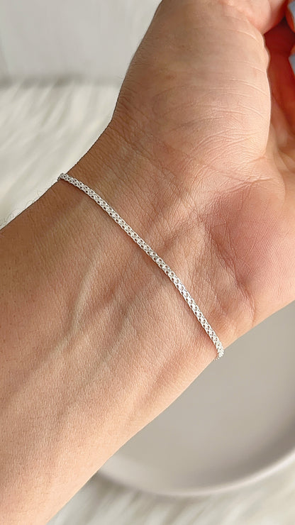 Pulsera Tejido chino 19cm * 2mm - Plata 925