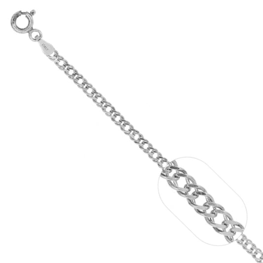 Cadena Doble Grumet 3mm Plata 925