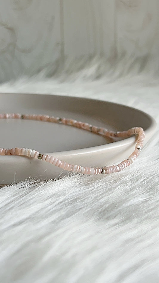Gargantilla Pucca Rosadas y Balines 2.5mm - 41cm - Plata 925